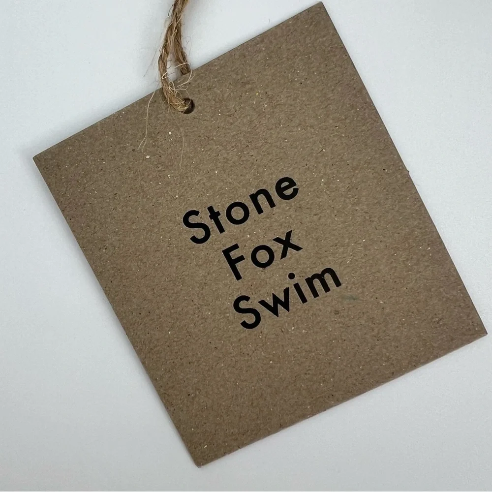 Stone Fox Swim Womens High Waist Bikini Bottom Size S Sandstone Side Tie Minimal